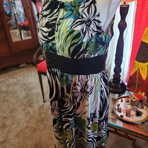 New direction floral and animal print dress